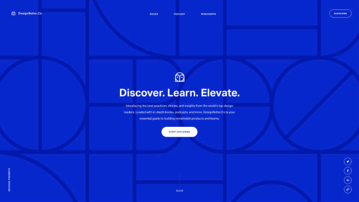 A screenshot of DesignBetter's website