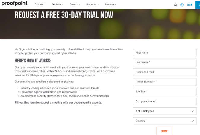 Proofpoint-Free-Trial-Page