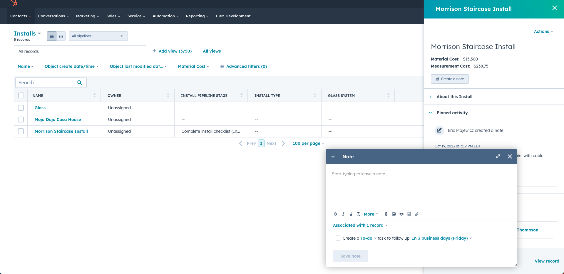 Leave a note from the preview pane