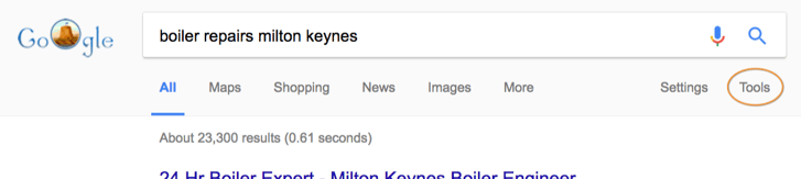 Search tools highlighted