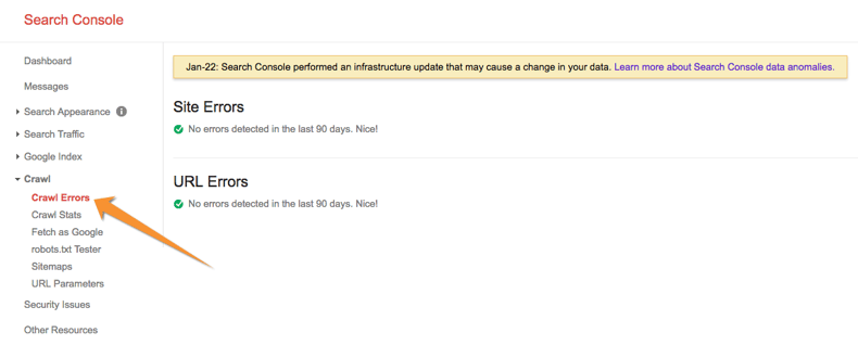 List of crawl errors in Google Search Console List of crawl errors in Google Search Console