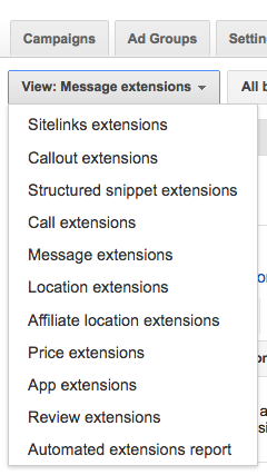 View message extensions View message extensions